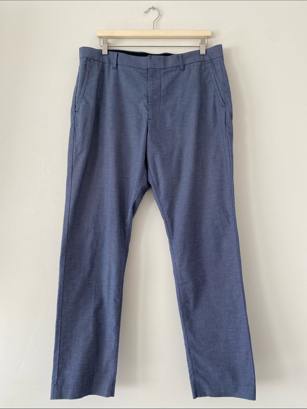 Bonobos Weekday Warrior Dress Pants Wednesday Blue Micro Houndstooth 35 / 32